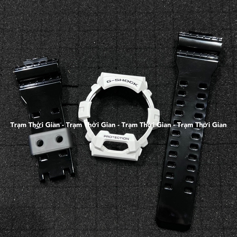 Set vỏ dây đồng hồ nam casio G-Shock G-8900 đen trắng bóng