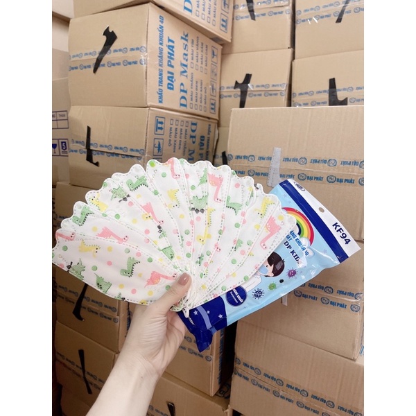 Sỉ 1 thùng  khẩu trang KF94 dành cho trẻ em  mix màu