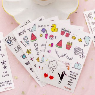 Combo 30 Hình Xăm Nước Hình xăm dán tatoo mini stickers phong cách Hàn Quốc cute dễ thương giá