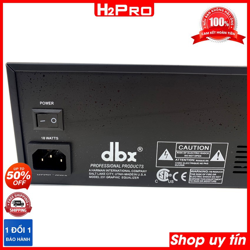 Lọc xì DBX 231 chính hãng, bộ lọc âm thanh Equalizer DBX 231 cân chỉnh sắc nét từng âm thanh ( tặng 4 jack 6 ly giá 200k