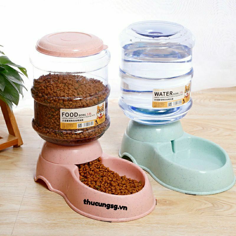 Bát nước và bát ăn tự động 3,5L cho chó mèo