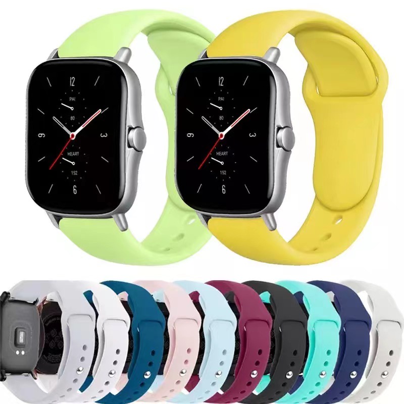 Dây Đeo Thay Thế Chất Liệu Silicone Màu Trơn Cho Amazfit GTS 4 Mini
