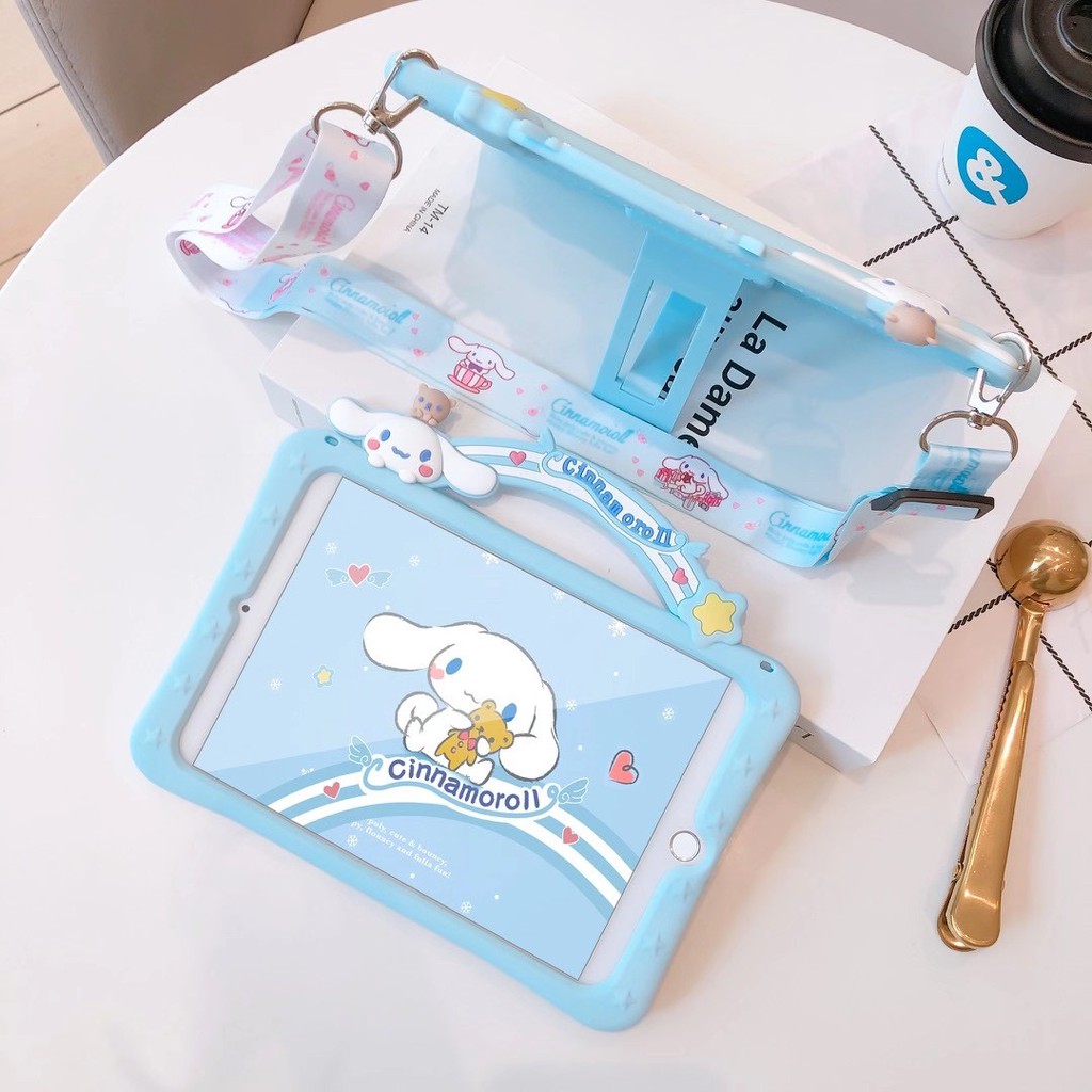 Ốp Máy Tính Bảng Silicon Họa Tiết Hoạt Hình Dễ Thương Có Giá Đỡ Cho Ipad 5 6 Pro9.7 Mini1 2 3 Mini4 5 2018 Pro