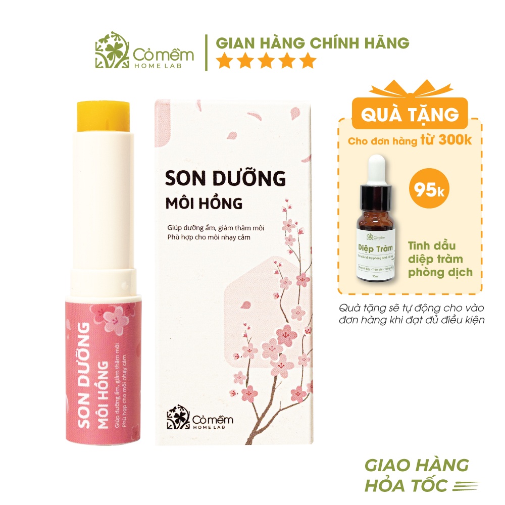 Son Dưỡng Hồng Môi Giảm Thâm Môi Siêu Dưỡng Vitamin E Cỏ Mềm 3,6g