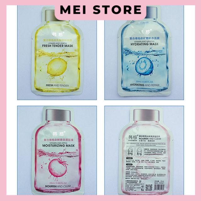 Mặt Nạ Hanhuo 4 Vị Chanh Vitamin And Lemon Cấp Ẩm Dưỡng Trắng Trẻ Hóa Da
