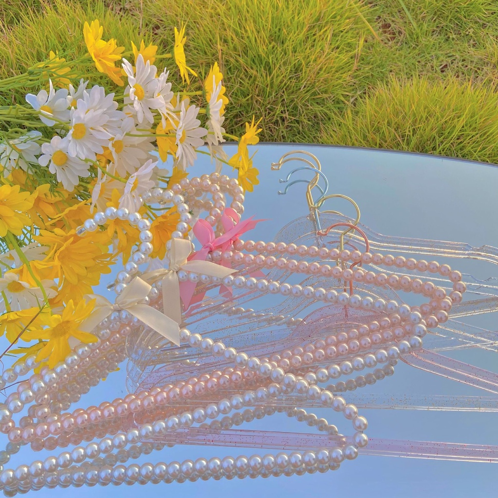 Móc Treo Quần Áo Bằng Nhựa Với Ngọc Trai, Thanh Lịch Và Tiện Lợi Hình Trái Tim, Thanh Lịch, Độc Đáo Và Nữ Công Chúa