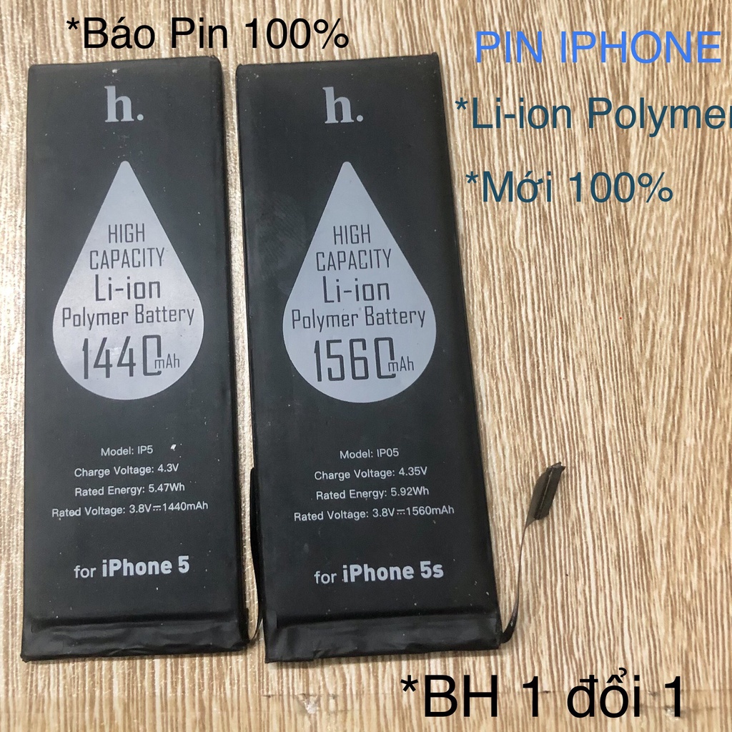 Pin táo linh kiện 4S, 5, 5S
