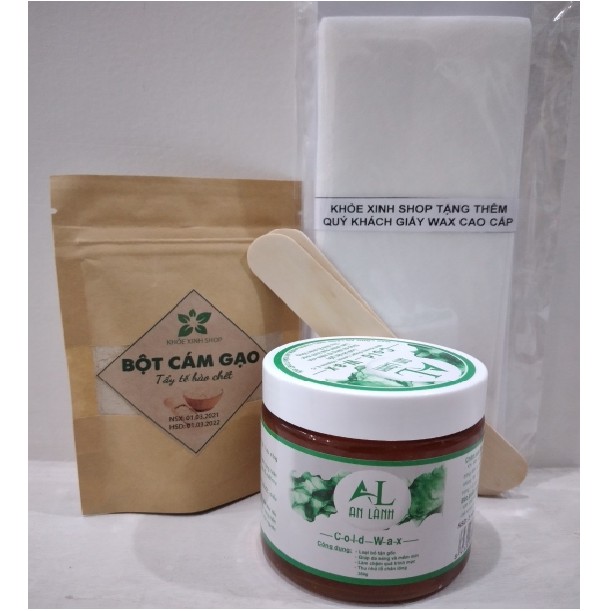 WAX LÔNG AN LÀNH (kèm que + giấy wax). TẶNG THÊM GIẤY WAX NHÁM