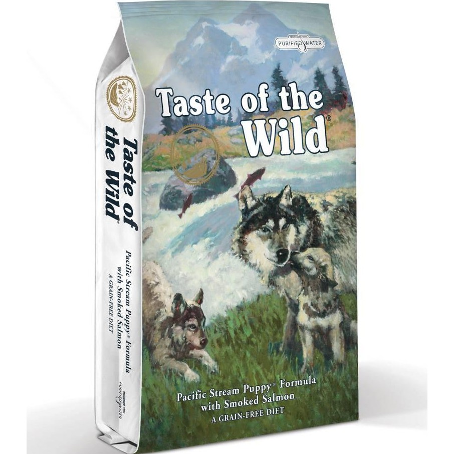 [DINH DƯỠNG CAO] 12KG THỨC ĂN HẠT CHO CHÓ CON TASTE OF THE WILD PACIFIC STREAM PUPPY vị Cá Hồi Xông Khói