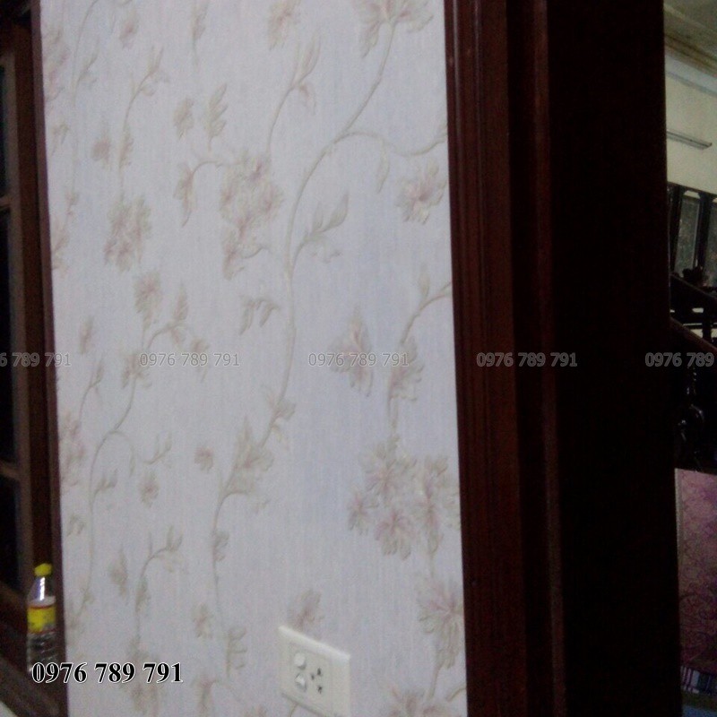 Giấy Dán Tường Vintage Hoa Dây Leo 3D Cho Phòng Ngủ, Phòng Khách, Lụa Không Keo, Khổ 10m x 53 cm, Nhiều Màu Lựa Chọn