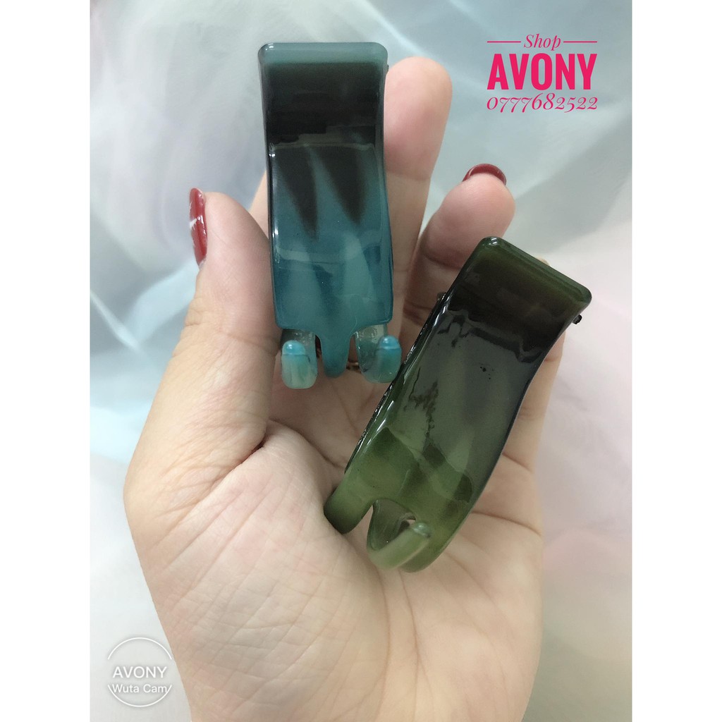 [Mã FAMARAL1 giảm 10K đơn 50K]Set 12 kẹp càng cua 3 răng tone màu ombre (hàng nhập) màu loang