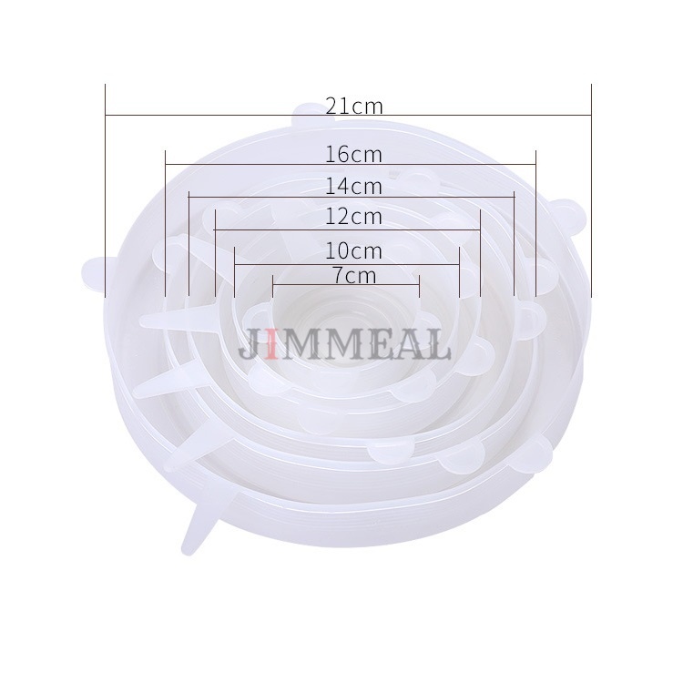 Bộ 6 màng bọc sillicone chịu nhiệt đa năng (Màu trắng)