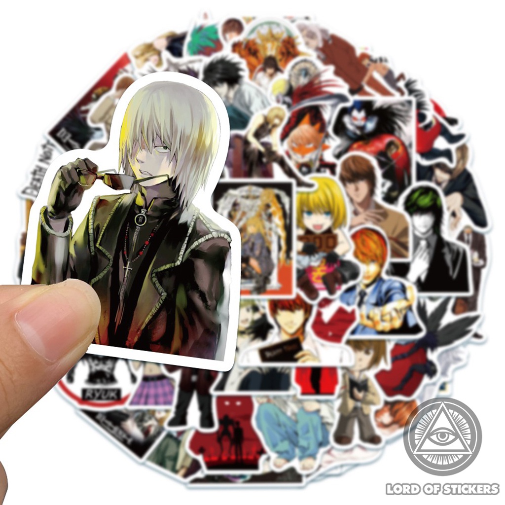 Set 50 Hình Dán Truyện Tranh Death Note Sticker Anime Manga Chống Thấm Nước Trang Trí Mũ Bảo Hiểm, Ván Trượt, Laptop, Sổ