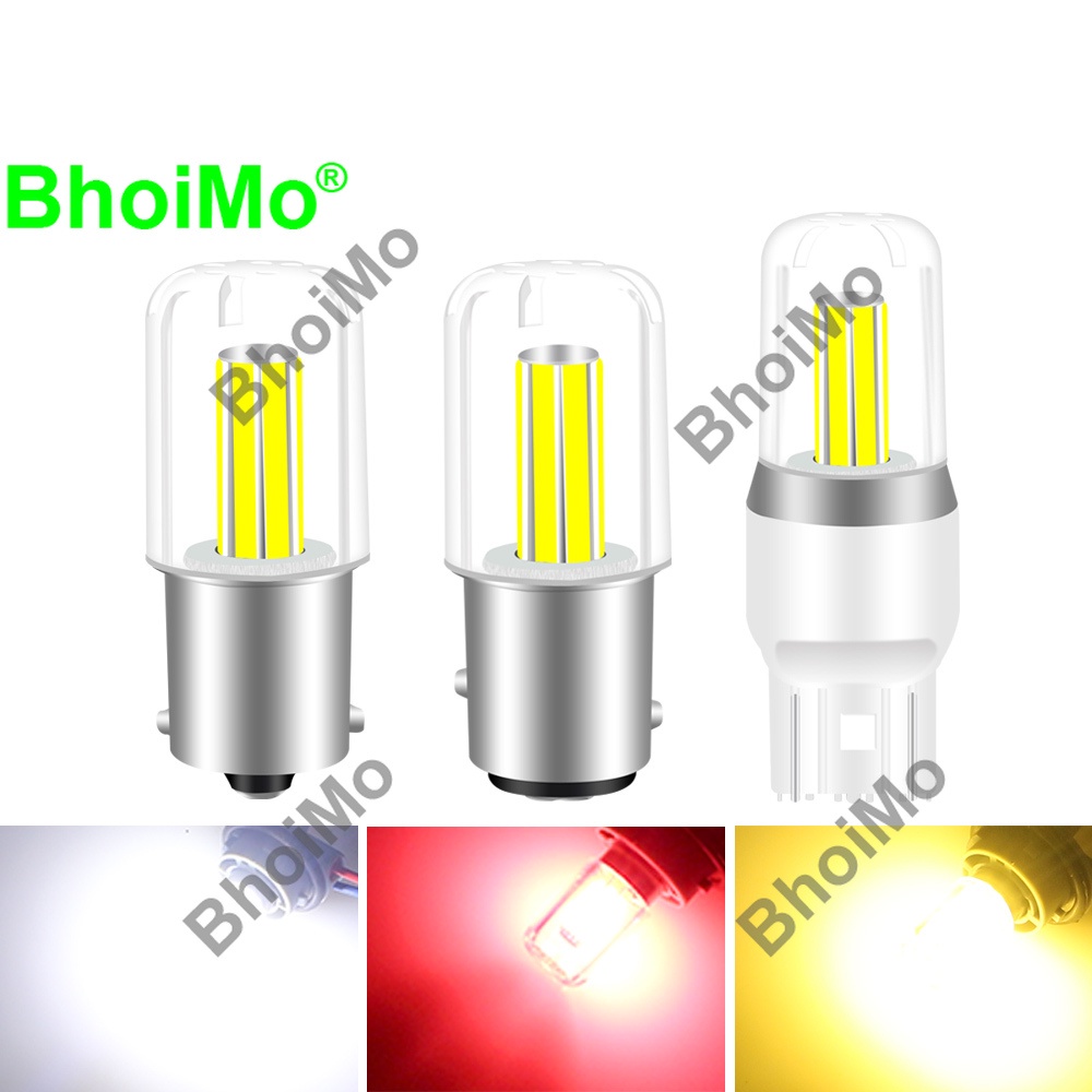 Bóng Đèn Led 1156 Ba15S P21W Bay15D 1157 Cob P21 / 5w S25 Bau15S Py21W Dc12V Cho Xe Hơi