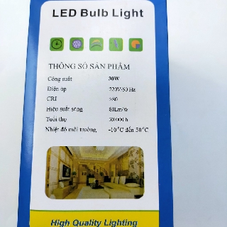 Bóng Đèn LED bulb 30W E27 (Ánh sáng trắng)