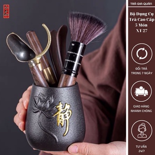 Bộ xúc trà gỗ cao cấp 5 món xt 27