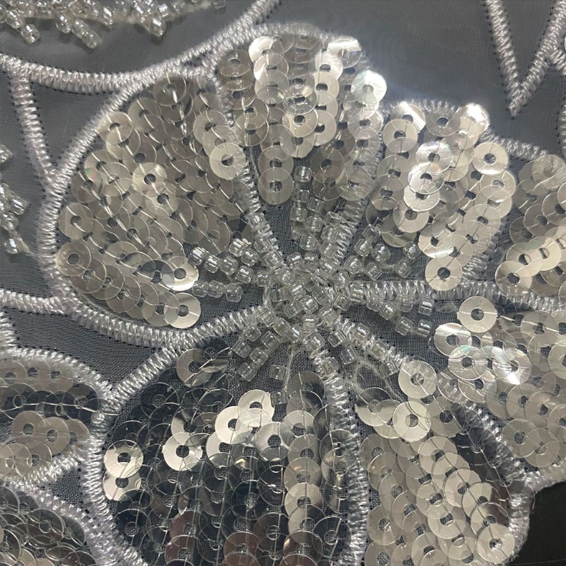 Vòng Cổ Ren Đính Hạt Kim Sa Hình Hoa Phong Cách Mùa Hè Cho Nữ