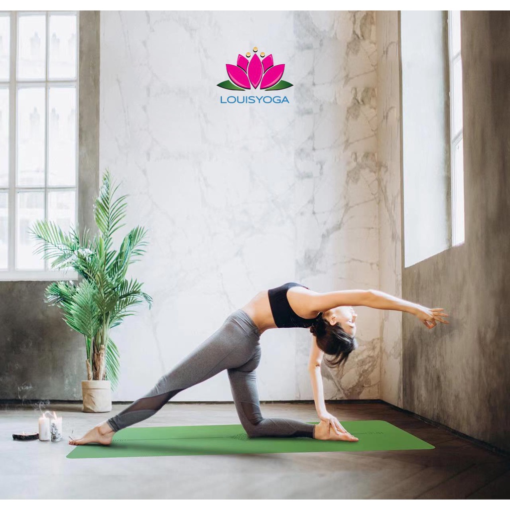 Khăn trải thảm yoga cao cấp chất liệu cao su Thảm tập yoga Louis Yoga, thảm cao su chống trơn trượt, trải thảm TPE