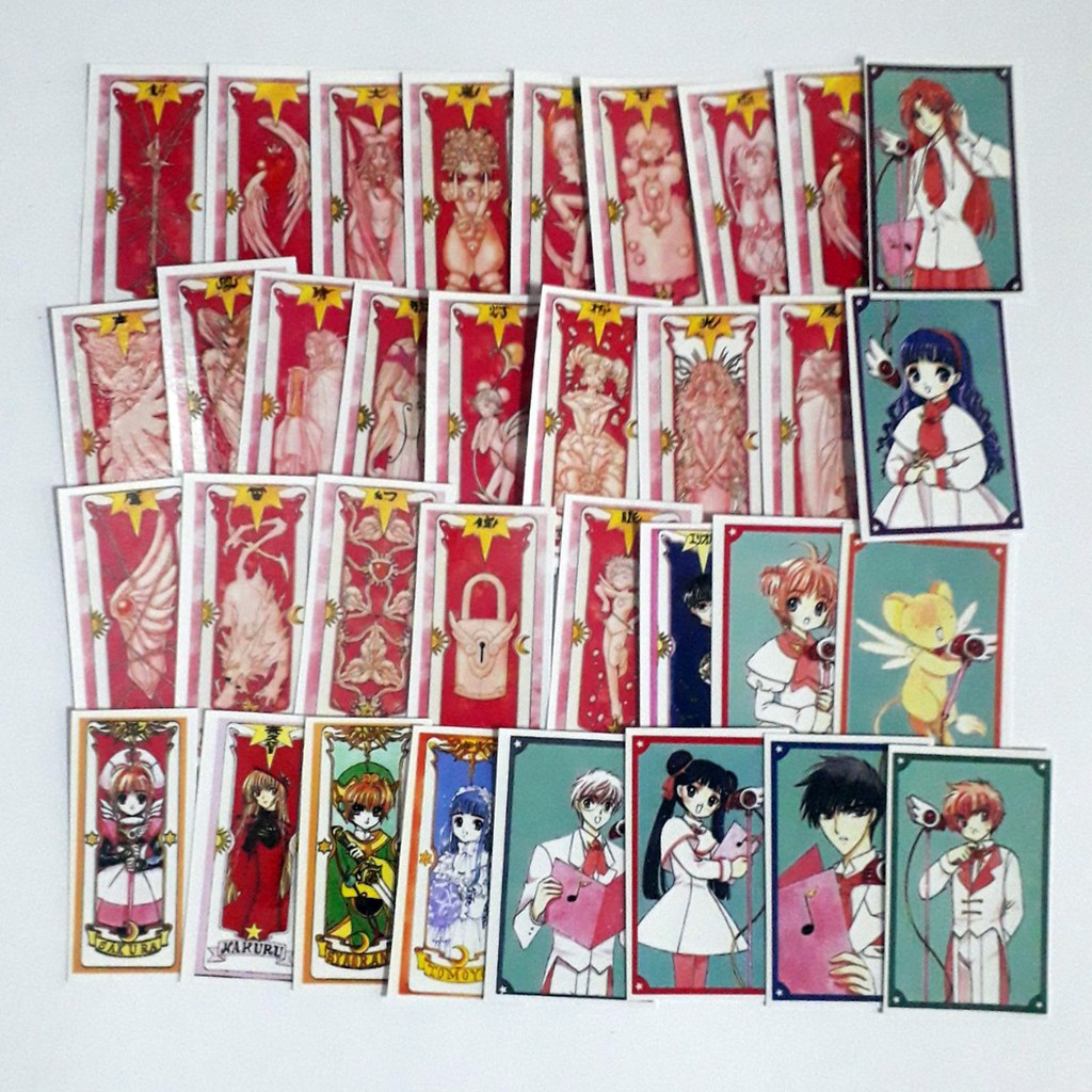 Bộ 54 sticker lá bài clow SAKURA