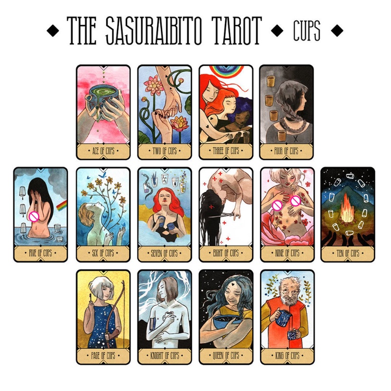 Bộ bài tarot The Sasuraibito 78 lá chất lượng cao