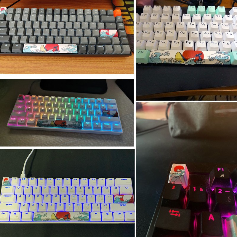 Phụ Kiện Trang Trí Bàn Phím Hình Hoa Anh Đào Xinh Xắn