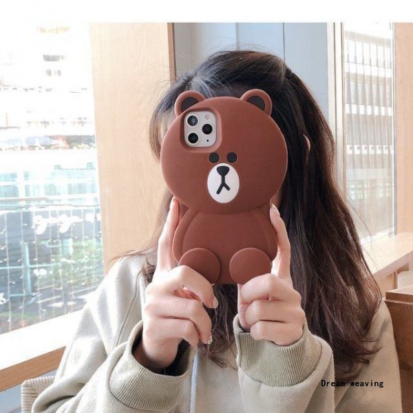 Ốp Điện Thoại Hình Gấu Nâu Hoạt Hình Cho iPhone 6 / 6plus / 6splus / 7 / 7plus / 8 / 8plus / x / xs / 11 / 12 / 13 / 14 / pro / max