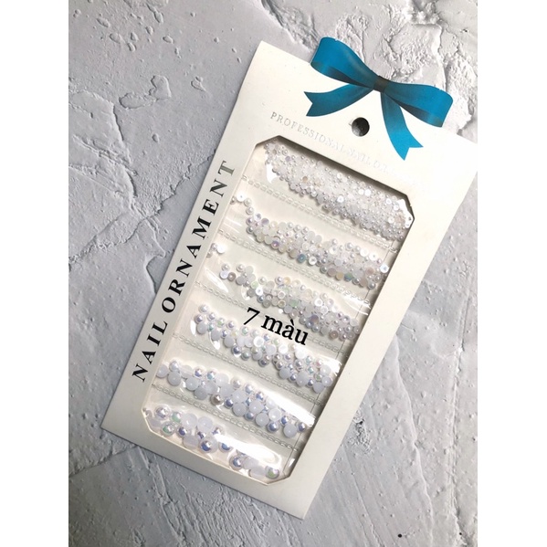 Khay trai nửa mix size - mix màu- ánh trắng - 7 màu