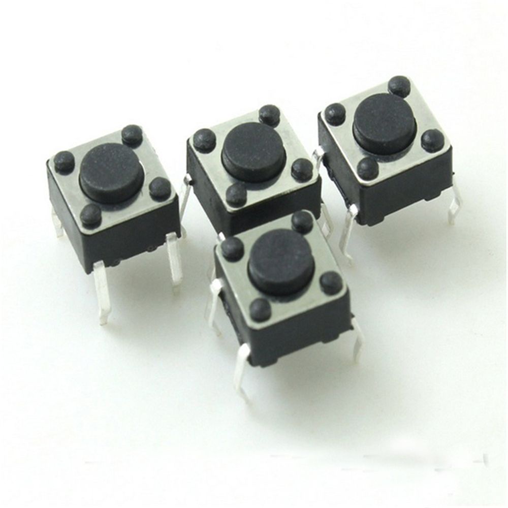 Set 50 Nút Bấm Công Tắc Micro 4 Chấu 6x6 X 4.3mm Nhiều Màu Siêu Bền Tiện Dụng