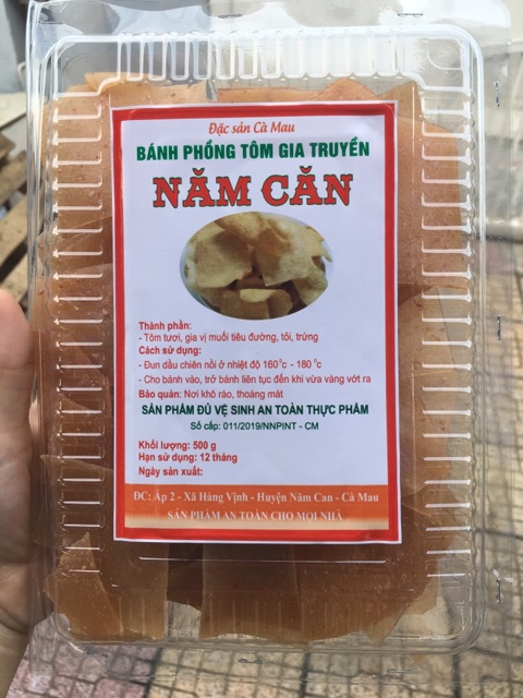 Bánh phồng tôm 5 căn đặc sản cà mau