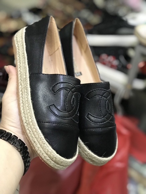 Slip on vièn cói 2cm