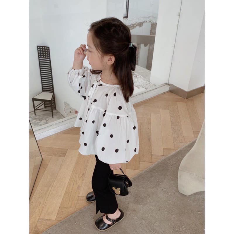 Set babydoll cho bé gái mix quần legging xẻ gấu