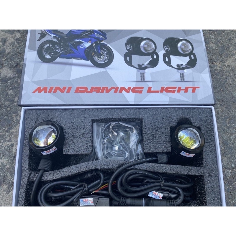 Đèn trợ sáng bị cầu mini hàng loại 1 tụ rắc cắm sịn( tặng công tắc 3 lấc)