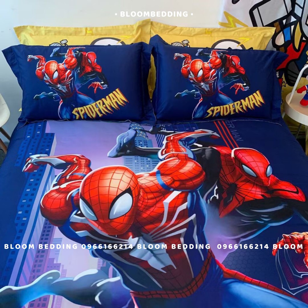 Bộ Chăn Ga Gối Cotton Disney 4 món cho bé - Người Nhện / Spider Man
