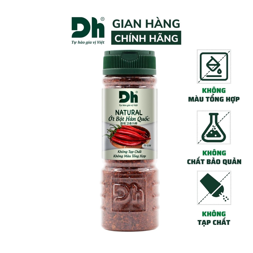 Ớt bột Hàn Quốc Natural DH Foods chế biến thực phẩm 45gr/90gr - DHGVT65