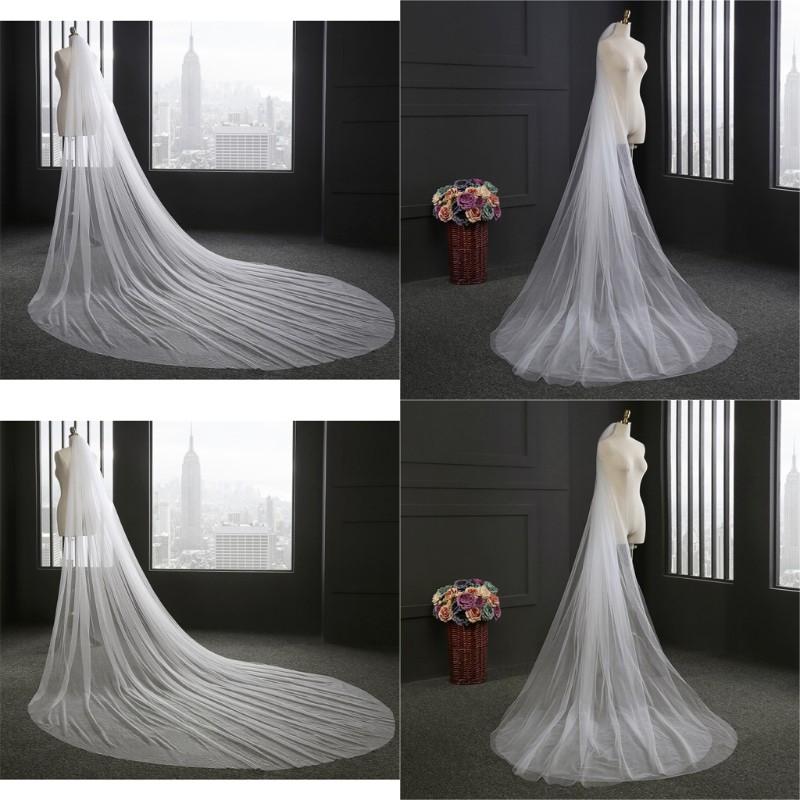 Màn lưới xuyên thấu 1/2 lớp dài 3m cho cô dâu