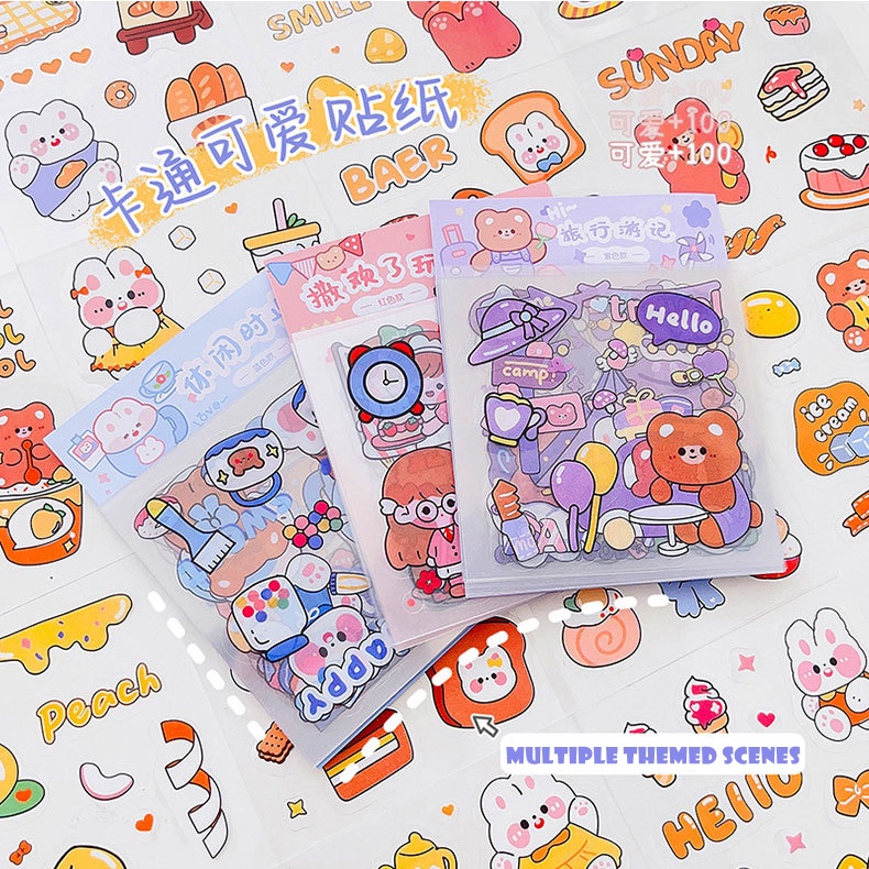 Bộ 20 Sticker Dán Trang Trí Sổ Tay Hình MOMO Girl