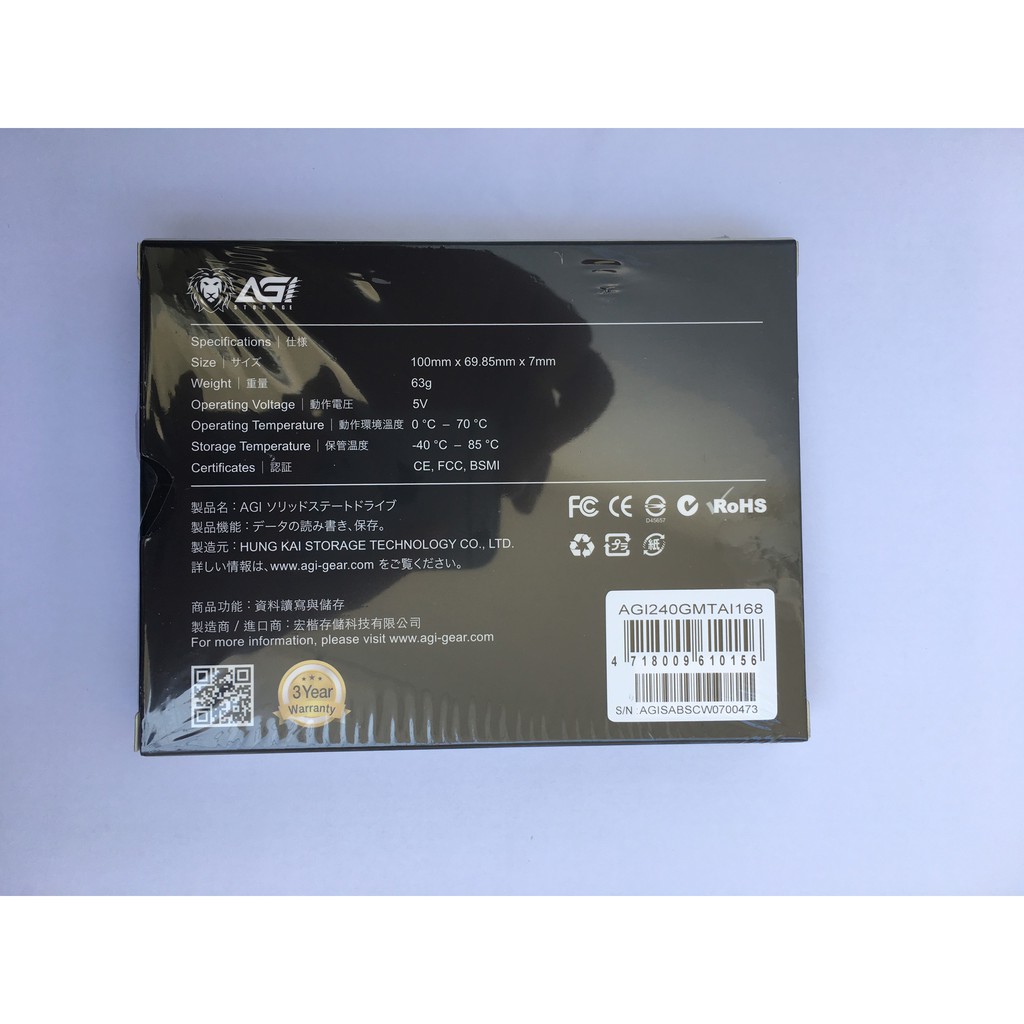 [Mã 255ELSALE giảm 7% đơn 300K] Ổ Cứng SSD 240GB AGI Chính hãng Kim Thiên Bảo Phân Phối -- sssd | BigBuy360 - bigbuy360.vn