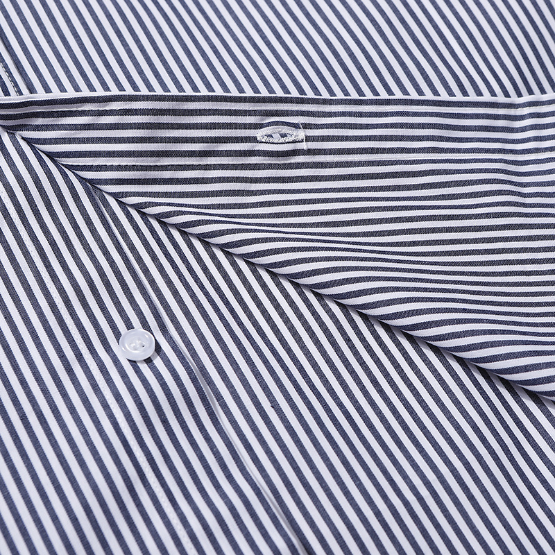 Áo sơ mi tay dài kẻ sọc thêu hình trái tim thời trang cho nam nữ