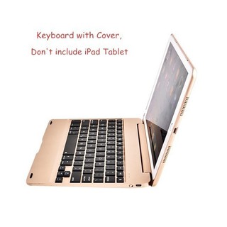 SWD LC Bao nắp lật kiêm bàn phím Bluetooth ko dây bằng hợp kim nhôm siêu mỏng cho iPad 9.7 2018 2017 iPad Air Air2 iPad