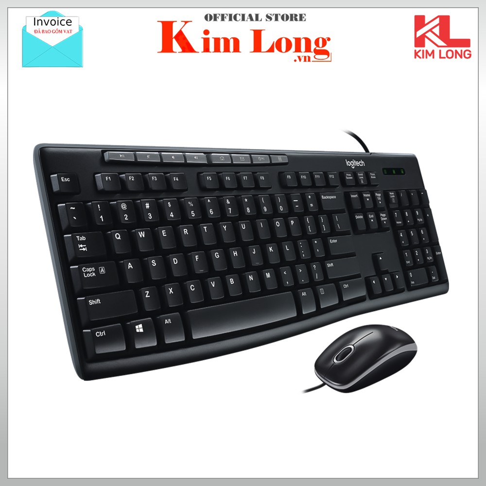 Bộ Bàn Phím Chuột Logitech MK200 - Chính hãng phân phối - Bảo hành 3 năm