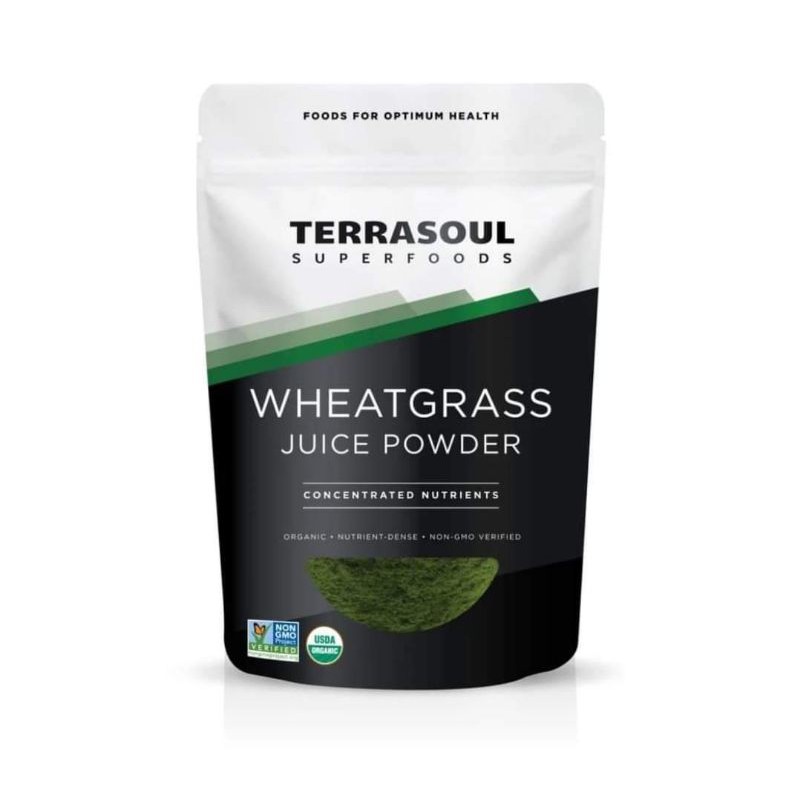 Bột nước ép cỏ lúa mì hữu cơ Wheatgrass- Terrasoul.