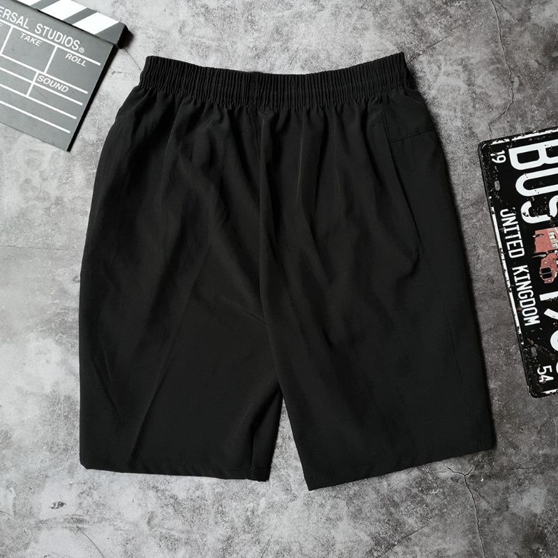 Quần đùi trơn thể thao nam, vải gió phom 45 - 75 kg