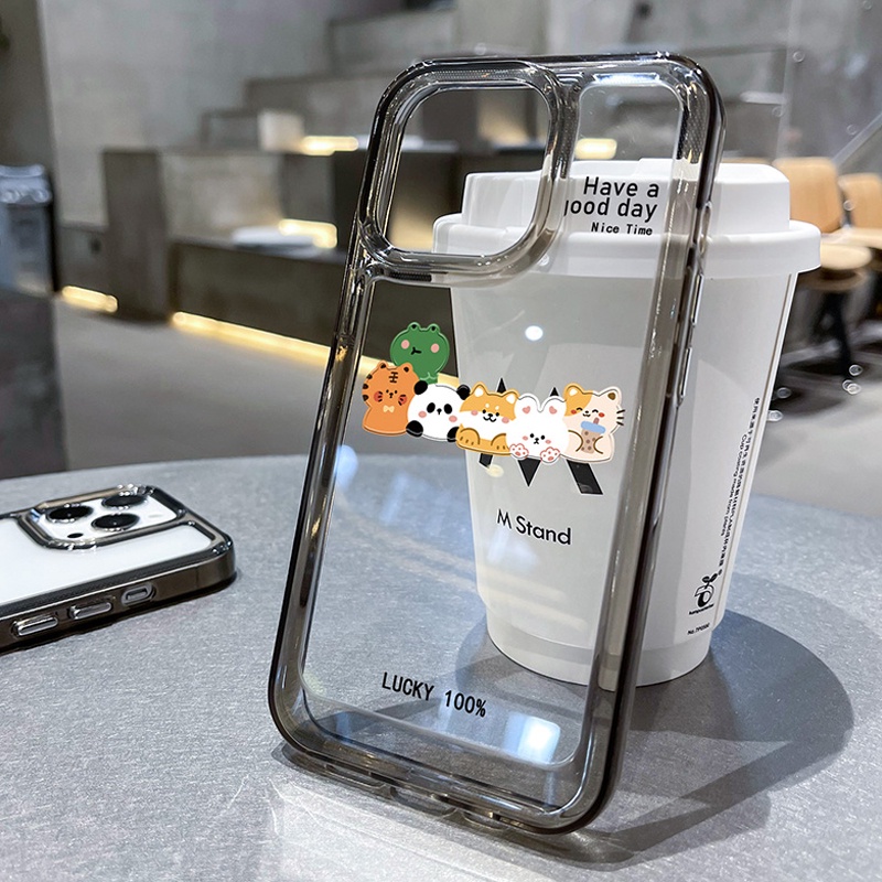 Ốp Điện Thoại DecoPhone Acrylic tpu acrylic Họa Tiết Động Vật Cho iphone 6s 7 8 plus x xs xr 11 12 13 14 15 max pro