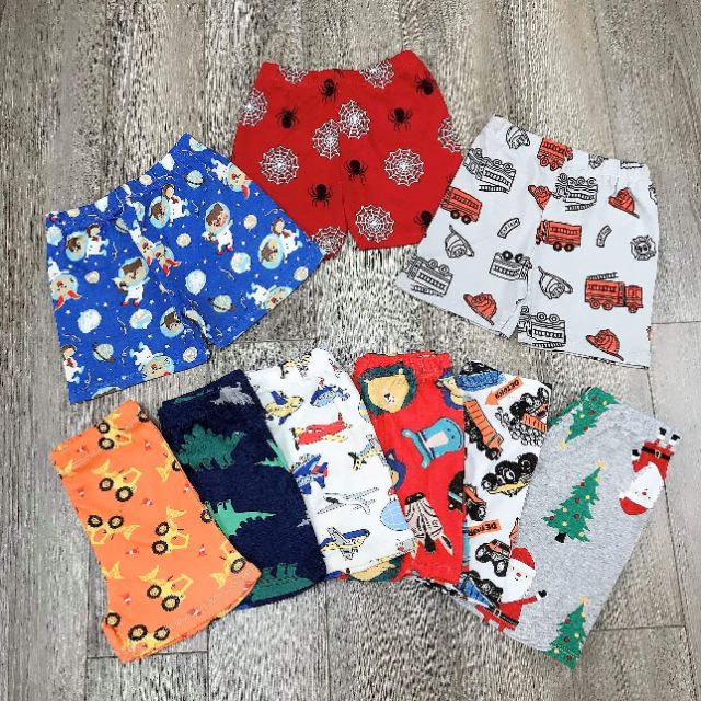 Sét 10 quần chục đùi cotton hoạt hình xinh sắn cho bé trai bé gái