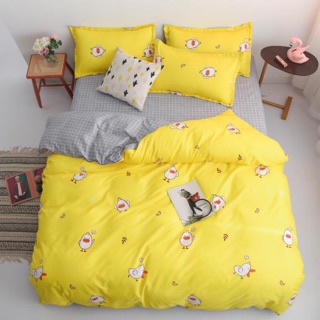 BỘ CHĂN GA GỐI POLY COTTON GÀ VÀNG ( mẫu mới )