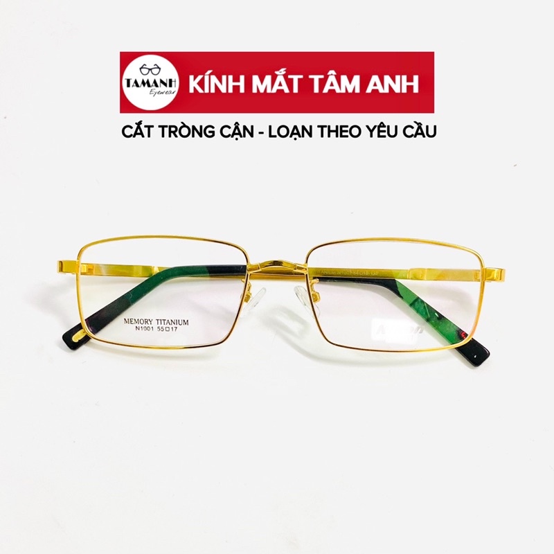 Gọng kính cận, viễn niko.n titan dành cho namsiêu dẻo, siêu nhẹ tặng hộp và khăn lau kính