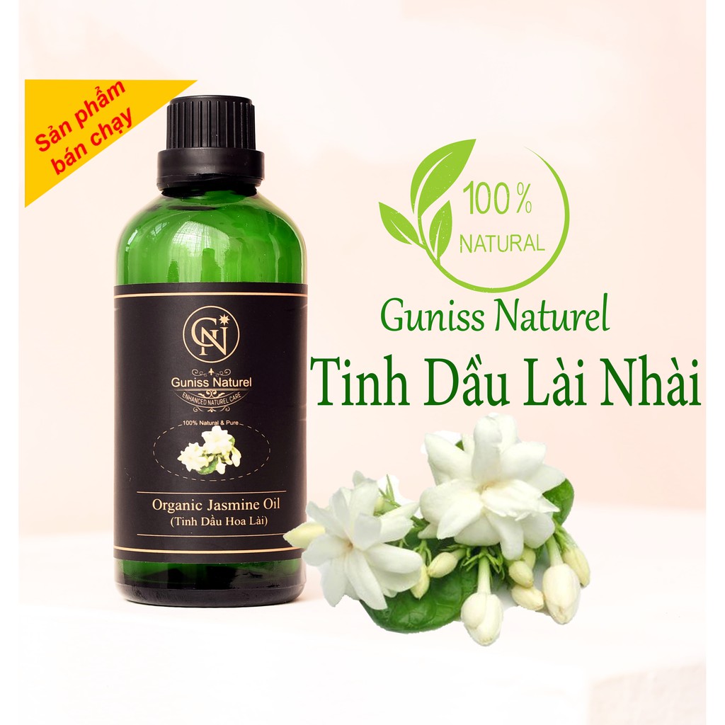 Tinh Dầu Hoa Nhài Guniss | Thiên Nhiên, Nguyên Chất 100%, Có Kiểm Định COA | Khuếch Tán, Xông Phòng.