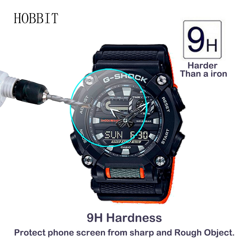 YIFILM Set 2 kính cường lực 9H bảo vệ mặt đồng hồ Casio G-Shock Ga900 Ga-900A Ga-900C Ga-900E