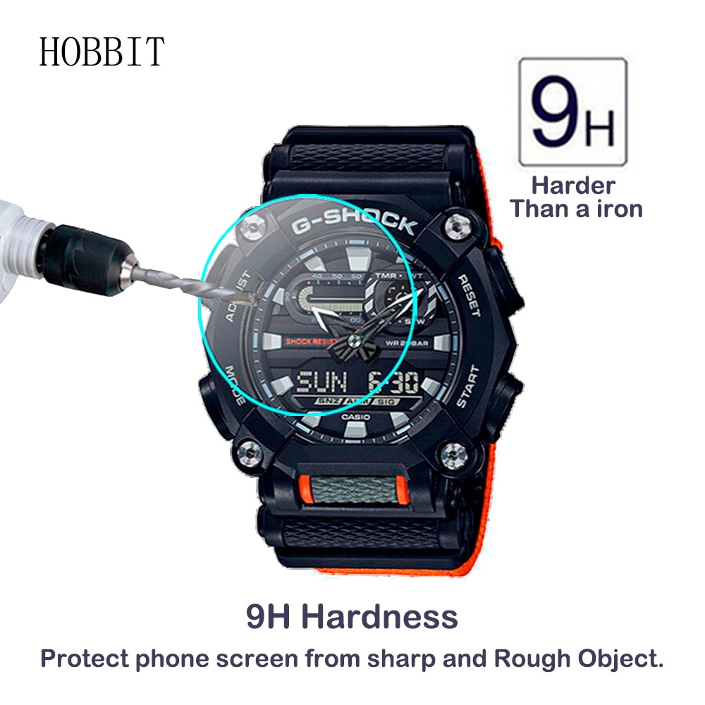 Set 2 Kính Cường Lực 9h Bảo Vệ Màn Hình Cho Đồng Hồ Casio G-Shock Ga900 Ga-900A Ga-900C Ga-900E