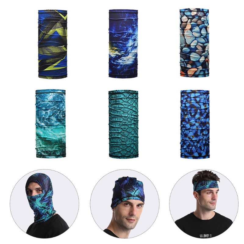 Khăn Ống Bandana Lụa Băng Làm Mát In Họa Tiết Lá 3D Chống Nắng Và Tia UV Cho Unisex Sự Bảo Vệ